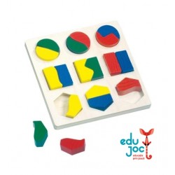 Puzzle din lemn figuri geometrice